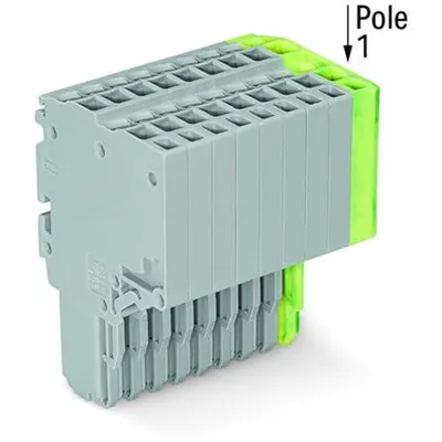 2-conductor female connector; 1.5 mm²; 10-pole; 1,50 mm²; gray, green-yellow