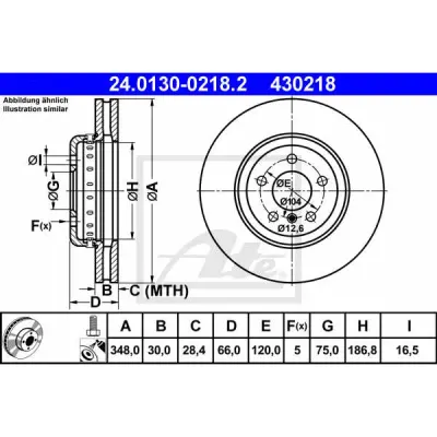 Disc frana ATE 24.0130-0218.2