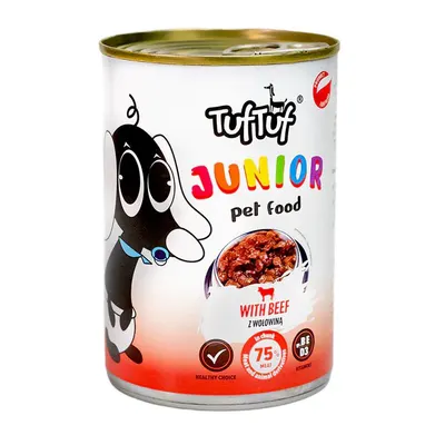 Hrană Umedă Tuf Tuf Junior Puppy Beef- 415g