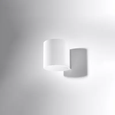 Aplică de perete albă ø 10 cm Gino – Sollux