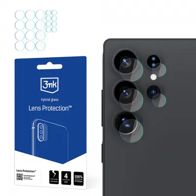 Folie de protectie Camera Spate 3MK Protection pentru Samsung Galaxy S25 Ultra S938, Sticla Flexibila, Set 4 bucati, Transparenta
