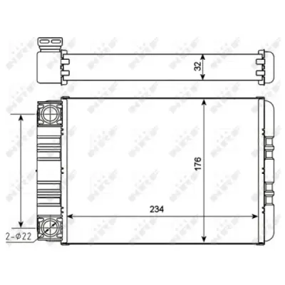 Schimbator caldura, incalzire habitaclu NRF 54274