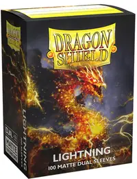 Protecții pentru cărți de joc Dragon Shield Dual Sleeves - Matte Lightning (100 buc.)