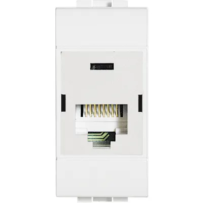 Priza date RJ45 1 modul UTP cat. 5E Living Light Bticino N4262C5E, alb