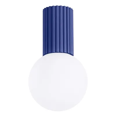 Plafonieră albastră cu abajur din sticlă ø 12 cm Orbital – Sollux