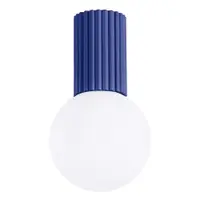 Plafonieră albastră cu abajur din sticlă ø 12 cm Orbital – Sollux