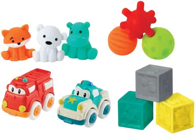 Set de jucării Infantino pentru bebeluși - Primul meu set, 11 piese