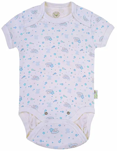 Body cu mânecă scurtă Bio Baby - Bumbac organic, 68 cm, 4-6 luni