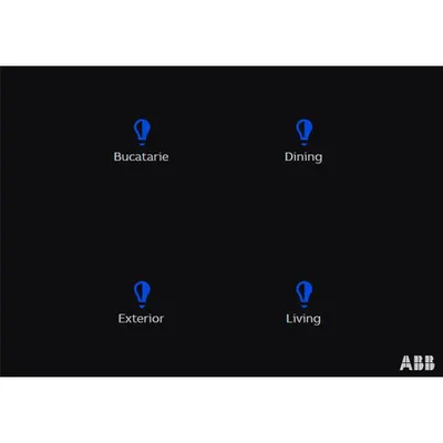 Modul 4 comenzi KNX personalizabile TOUCH - culoare Negru Sticla