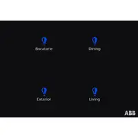 Modul 4 comenzi KNX personalizabile TOUCH - culoare Negru Sticla