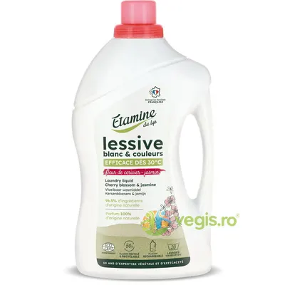 Detergent Rufe Albe si Colorate cu Parfum de Flori de Cires si Iasomie 1L