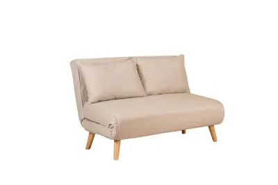 Canapea extensibila FOLDE, 2 locuri, crem, 120x80x79 cm