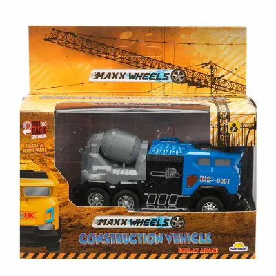 Vehicul de constructie cu betoniera, Maxx Wheels, Albastru
