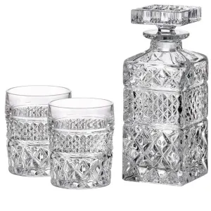 Set 6 Pahare Whisky cu Decantor,240 ml Cristal Bohemia Madison