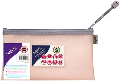 Dosar cu fermoar Snopake - DL, roz pastel