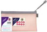 Dosar cu fermoar Snopake - DL, roz pastel