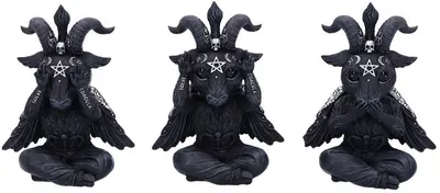 Set de statuete Nemesis Now Adult: Cult Cuties - Three Wise Baphoboo, 13 cm