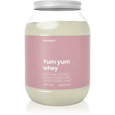 BeastPink Yum Yum Whey proteine din zer pentru femei aroma Vanilla Ice Cream 1000 g