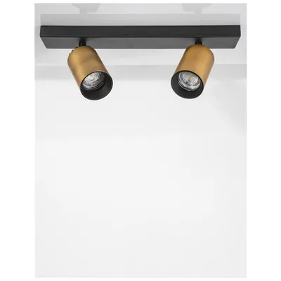 Spot INUS Negru & Satin Auriu Aluminiu Adjustable LED GU10 2x10 Wat IP20 220-240 Volt Fara bec