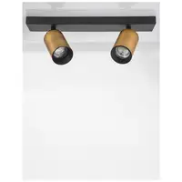 Spot INUS Negru & Satin Auriu Aluminiu Adjustable LED GU10 2x10 Wat IP20 220-240 Volt Fara bec