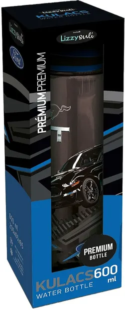 Sticlă de apă Lizzy Card Ford Black - Premium, 600 ml