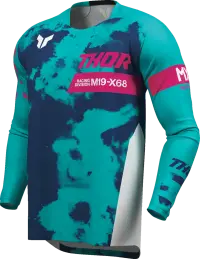 Tricou atv cross Thor Launchmode Bleach, culoare turcoaz bleumarin, marime L