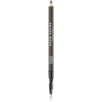 MUA Makeup Academy Brow Define creion de sprancene de lunga durata cu pensula culoare Dark Brown 1,2 g