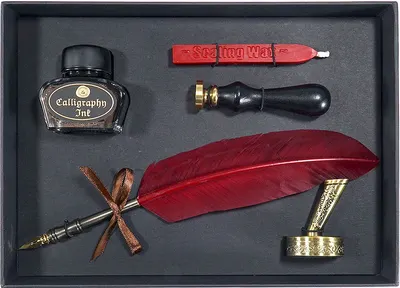 Set caligrafic SK, stilou cu până și sigiliu de ceară
