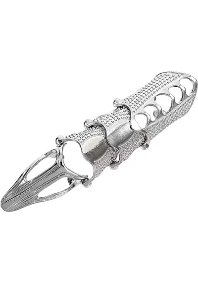 Inel Gothic 4357 aliaj metalic - Argintiu - lungime 9 cm - Reglabil