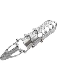 Inel Gothic 4357 aliaj metalic - Argintiu - lungime 9 cm - Reglabil