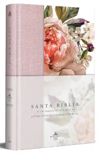Biblia Reina Valera 1960 Letra Grande. Tapa Dura, Tela Rosada Con Flores, Tama�o Manual/Spanish Bible Rvr 1960. Handy Size, Large Print, Hardcover, Pi