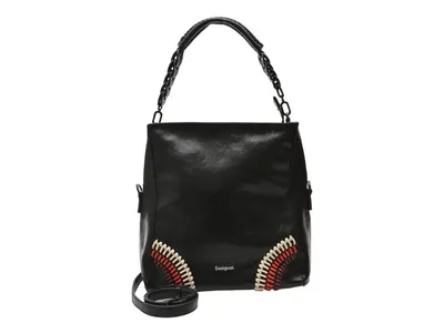 Geanta DESIGUAL neagra, WAXP96, din piele ecologica