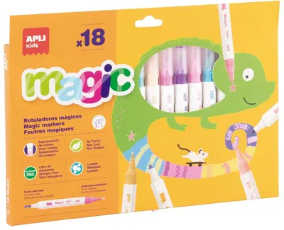 Markere magice Apli Kids - 18 culori, lavabile