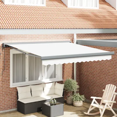 Gossi marchiza retractabila automata alba 350x250 cm, Gossi material de inlocuire pentru marchiza pentru cadru de 3.5x2.5 m alb