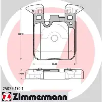 Set placute frana, frana disc ZIMMERMANN 25029.170.1