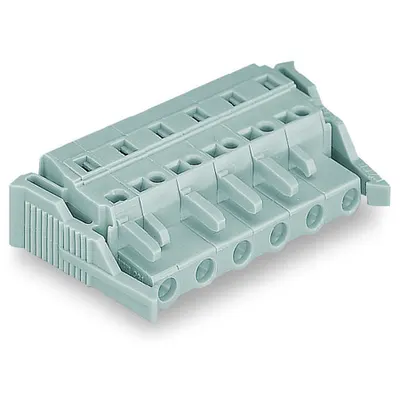 1-conductor female plug; Locking lever; 2.5 mm²; Pin spacing 7.5 mm; 9-pole; 2,50 mm²; gray