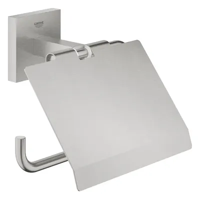 Suport hartie igienica Grohe Start Cube, pe perete, metal, mat, otel satinat, 41102DC0