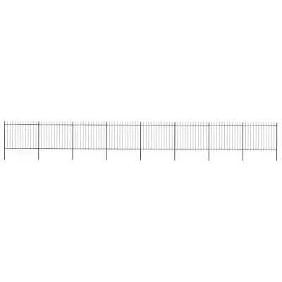 vidaXL Gard de grădină cu vârf tip suliță din oțel 1339x150 cm, negru