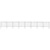 vidaXL Gard de grădină cu vârf tip suliță din oțel 1339x150 cm, negru