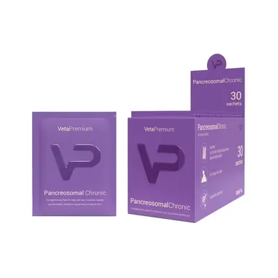 Vetapro Pro Pancreosomal Chronic, Supliment Enzime Pancreatice, pudra, 30x3 g