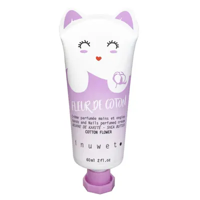 Crema hidratanta pentru maini si unghii cu parfum de floare de bumbac, 60ml, Inuwet