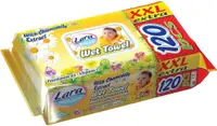 Șervețele umede cu capac Lara Baby Soft - XXL Extra, Mușețel, 120 buc