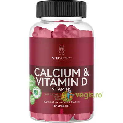 Calciu 300mg + Vitamina D Jeleuri Vegane 60buc