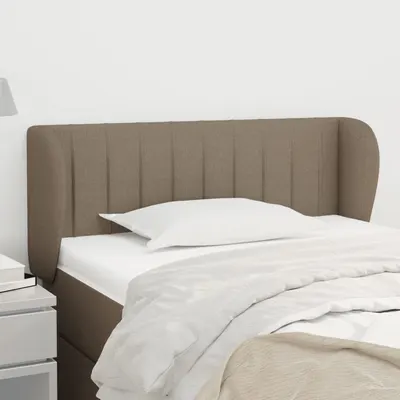 Gossi tablie de pat cu aripioare gri taupe 93x23x78/88 cm textil