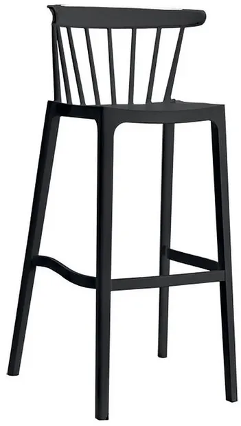 Scaun de bar Horecano - Aspen, negru