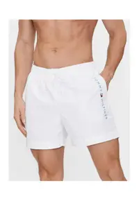 Pantaloni scurti de baie pentru barbati - 303414665 - material sintetic - alb - Alb