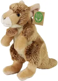 Jucărie de pluș Rappa Eco Friends - Cangur, în picioare, 20 cm
