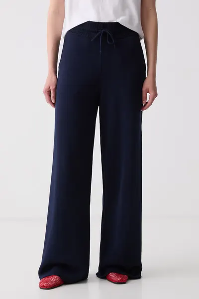 Kenzo pantaloni straight pentru femei cu amestec de lână