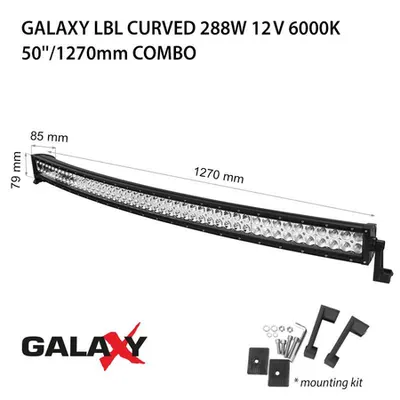 Proiector bara LED GALAXY LBL CURVED 288W 12/24V 6000K
