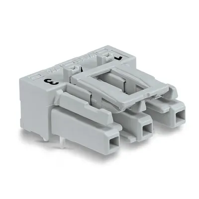 Socket for PCBs; angled; 3-pole; Cod. B; gray